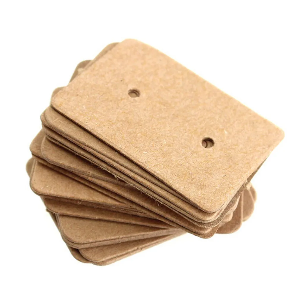 

100 Pcs/Lot DIY Blank Card Price Gift Hang Tag Kraft Paper Tag Packaging Label Luggage Party Wedding Note Paper Label