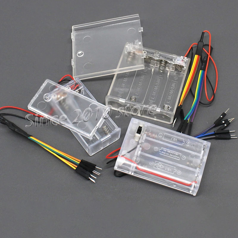 Фото DIY Circuit Power Различные провода Держатели батарей для 5-батарей типа АА для проектов производителя STEM Образование Электронный эксперимент №4