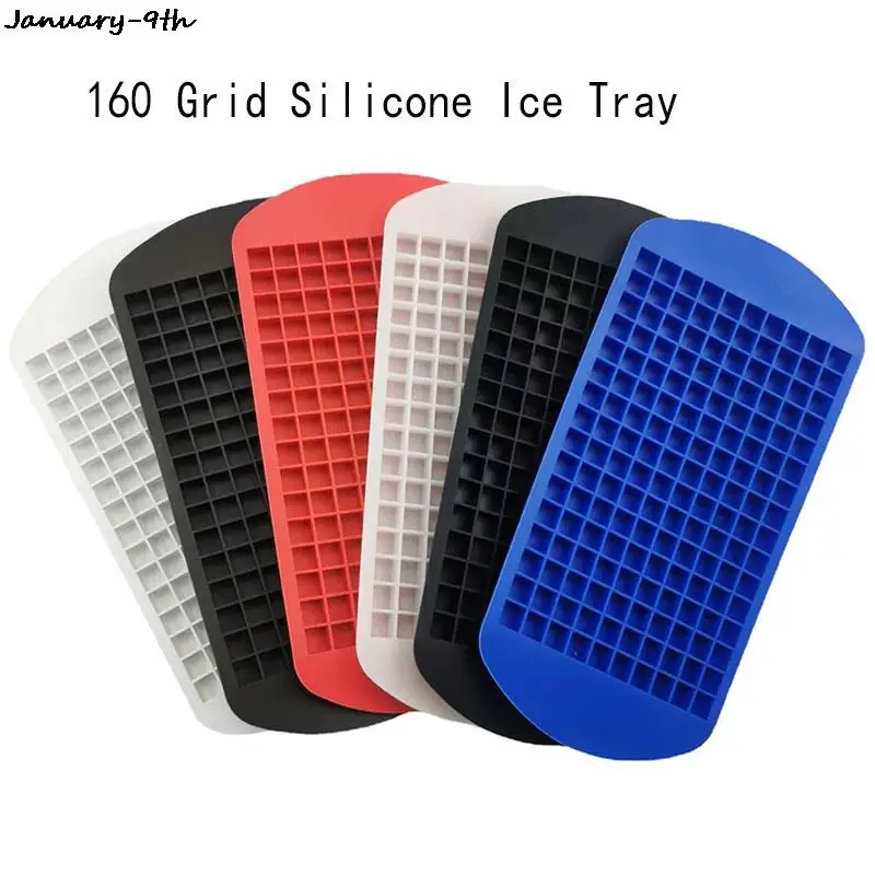 

23.6*11.9*1.2 160Grids Silicone Ice Cubes Frozen Mini Food Grade Ice Tray Fruit Maker Bar Party Pudding Tool Kitchen Accessories
