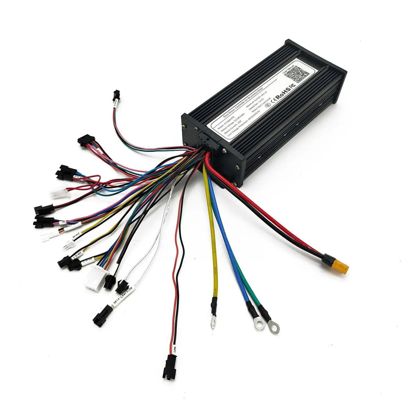 

Electric Bicycle Controller 36V-52V 1200W-1800W 45A 3-Mode Sine Black Controller Wave E0T9