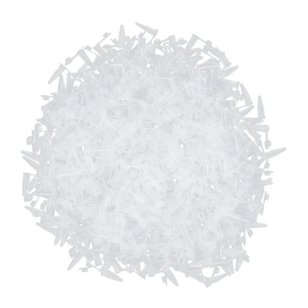 

0.2 mL Microcentrifuge Tubes, Conical Bottom, Clear, Plastic, 1000 Tubes