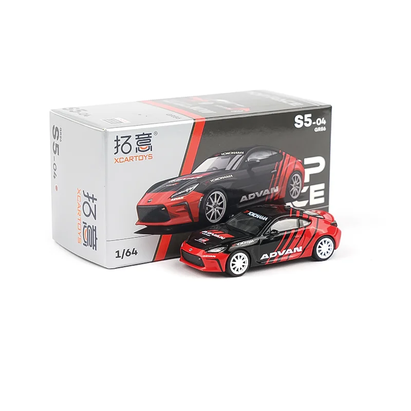 Фото XCARTOYS S5-04 1/64 Toyota GR86 ADVAN Livery, литая под давлением коллекционная модель автомобиля из сплава, в подарок №1