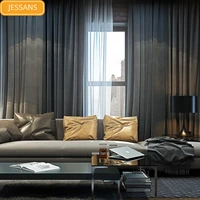 european style high end velvet solid color thickened blackout curtains for living room and bedroom customized products