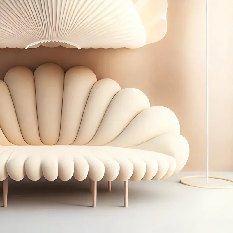 Диван-лепесток креативный крем Fraiche ветровой светильник роскошная гостиная на