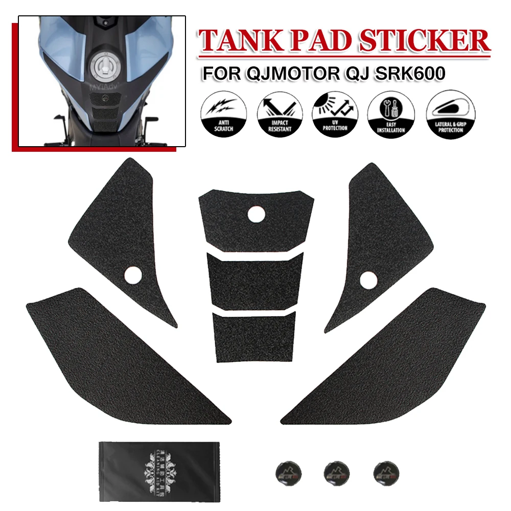 

Tank Pad Sticker For QJMOTO QJSRK600 SRK600 SRK 600 Motorcycle Non-Slip Scratch Resistant Side Knee Grip Protector Decals Cover