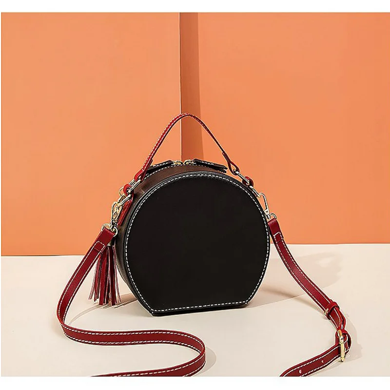Cute Cat Women's Bag 2022 New Designer Female Student Messenger Bag Versatile Shoulder Handbag Portable Small Round Bags Girls