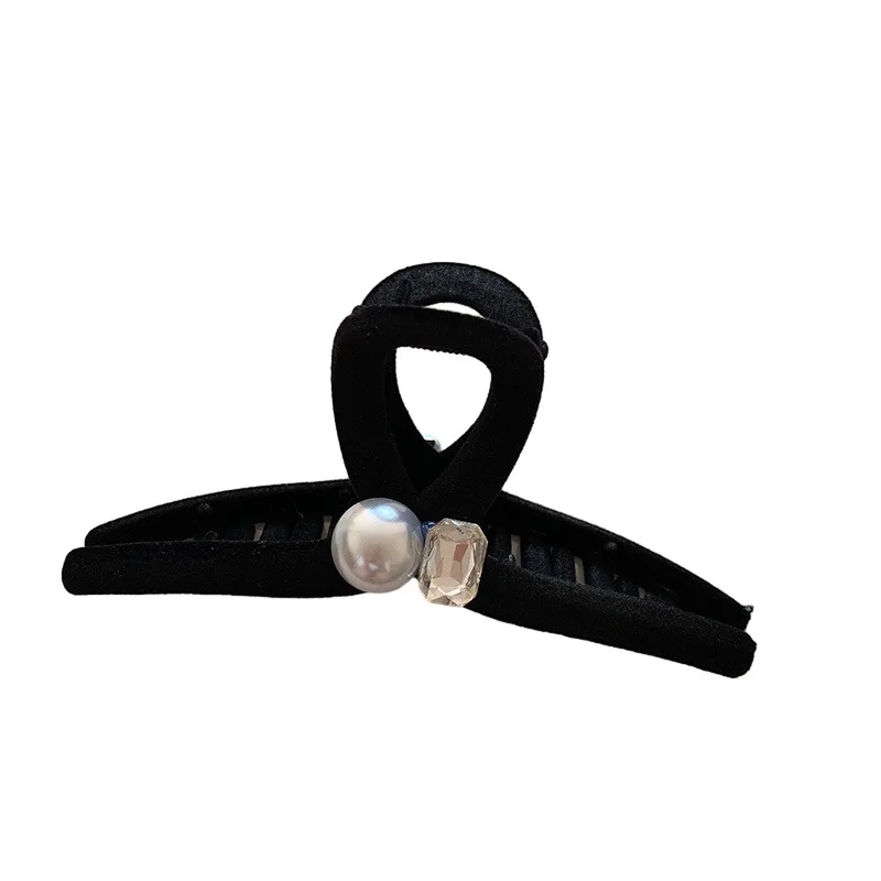 Большой черный жемчуг восьмисимвольный захват зажим для женщин высокая