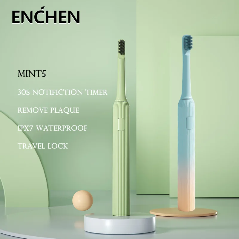 Электрическая ультразвуковая зубная щетка ENCHEN MINT5 с портом Type C ...