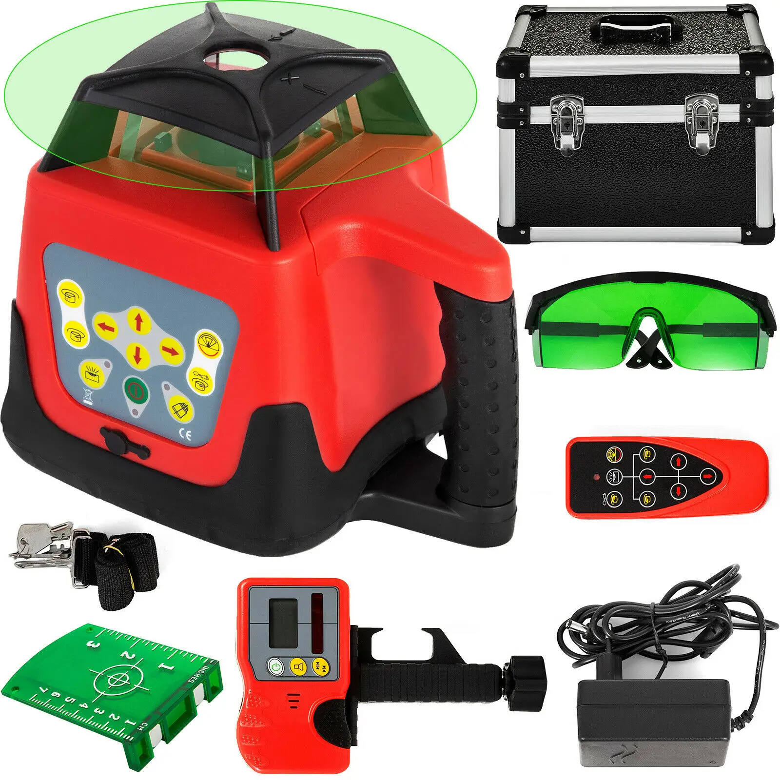 

Automatic 500m Range Self-leveling Rotary Laser Level Remote Control Green Beam