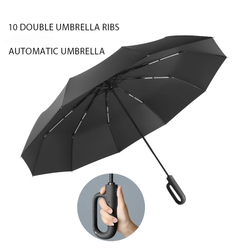 

Fully Travel Dual-use Automatic Ribs And Gift Reinforcement Umbrella Double Sunny Umbrella Increased Umbrella 10 Double Rain