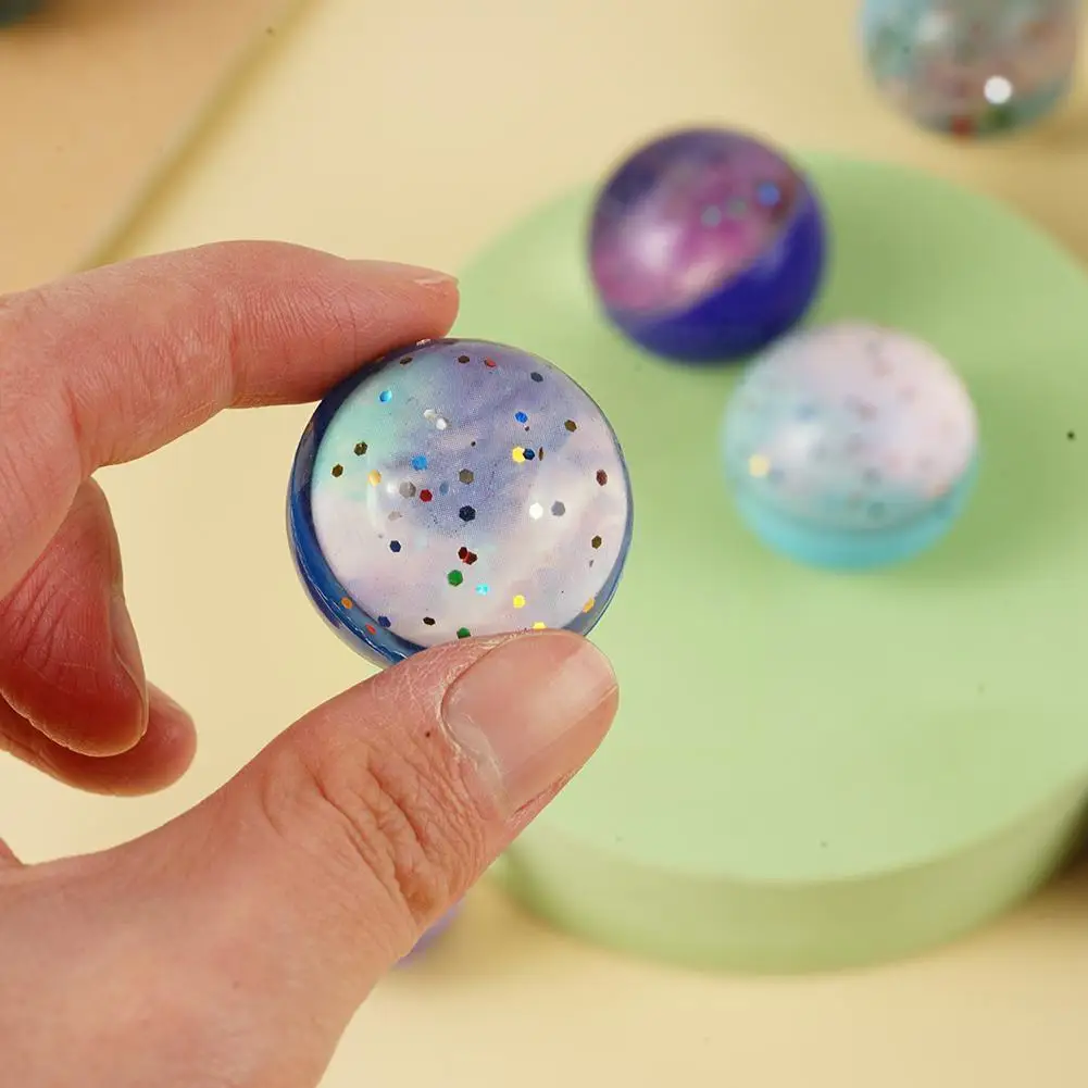

10pcs/set 30mm Glass Ball Cream Console Game Pinball Small Marbles Beads Ball Pat Toys Child Parent- Bouncing M5u6
