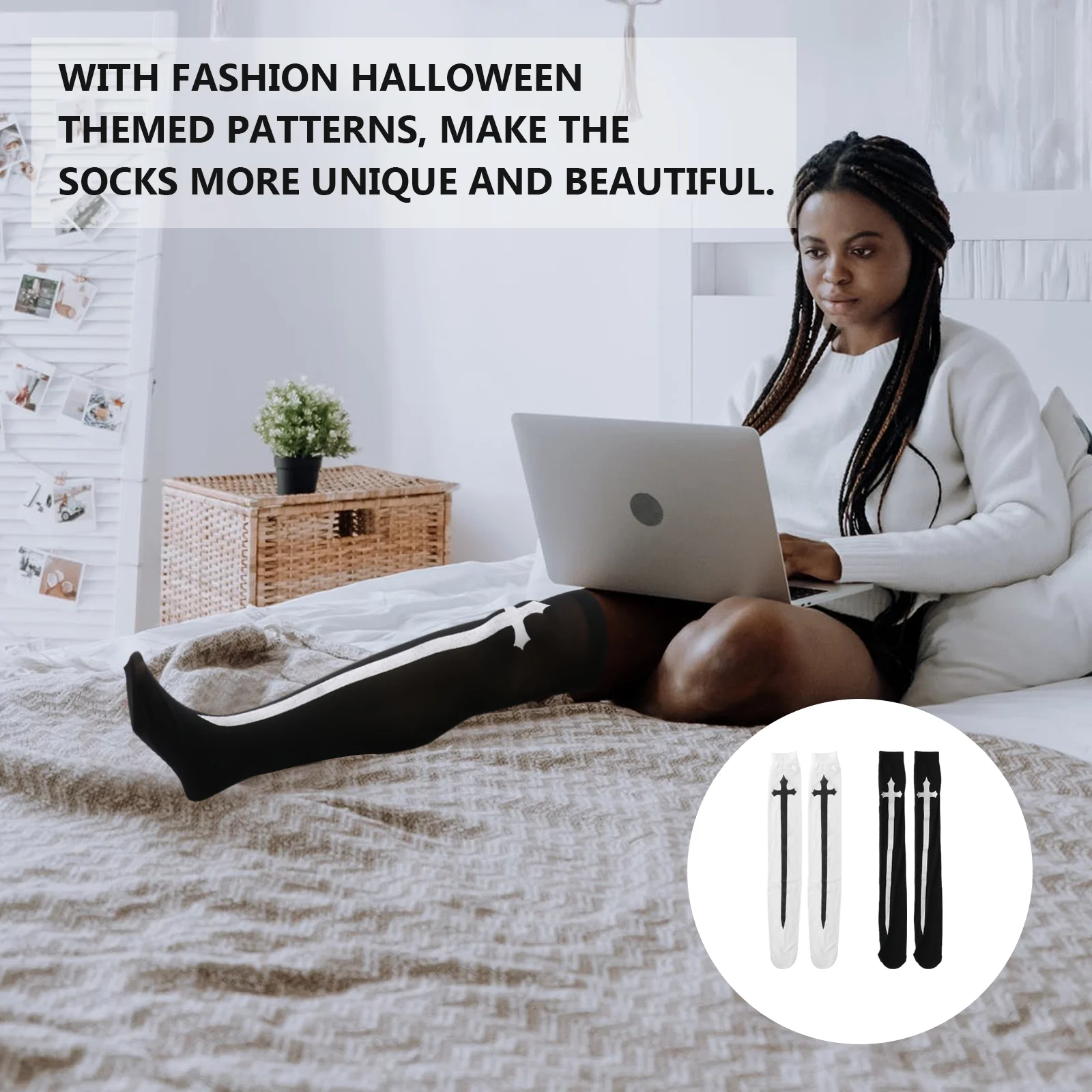 

Socksfunny Stockingschristmas Knee Goosecrazygothicsanta High Costume Alien Silly Wacky