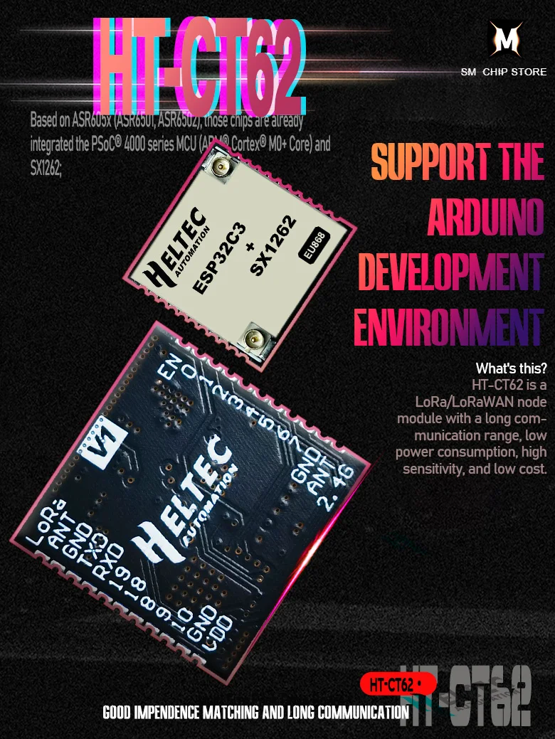 Макетная плата Meshtastic LoRaWAN ESP32 модуль Wi-Fi Bluetooth сверхнизкое энергопотребление