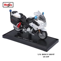 maisto 118 bmw r 1200 rt us policie genuine motorcycle model collectible level gift toy static die casting model
