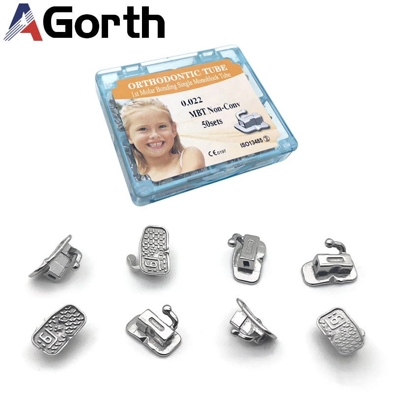 50 комплектов стоматологических ортодонтических букальных трубок 1-й/2-й молярных