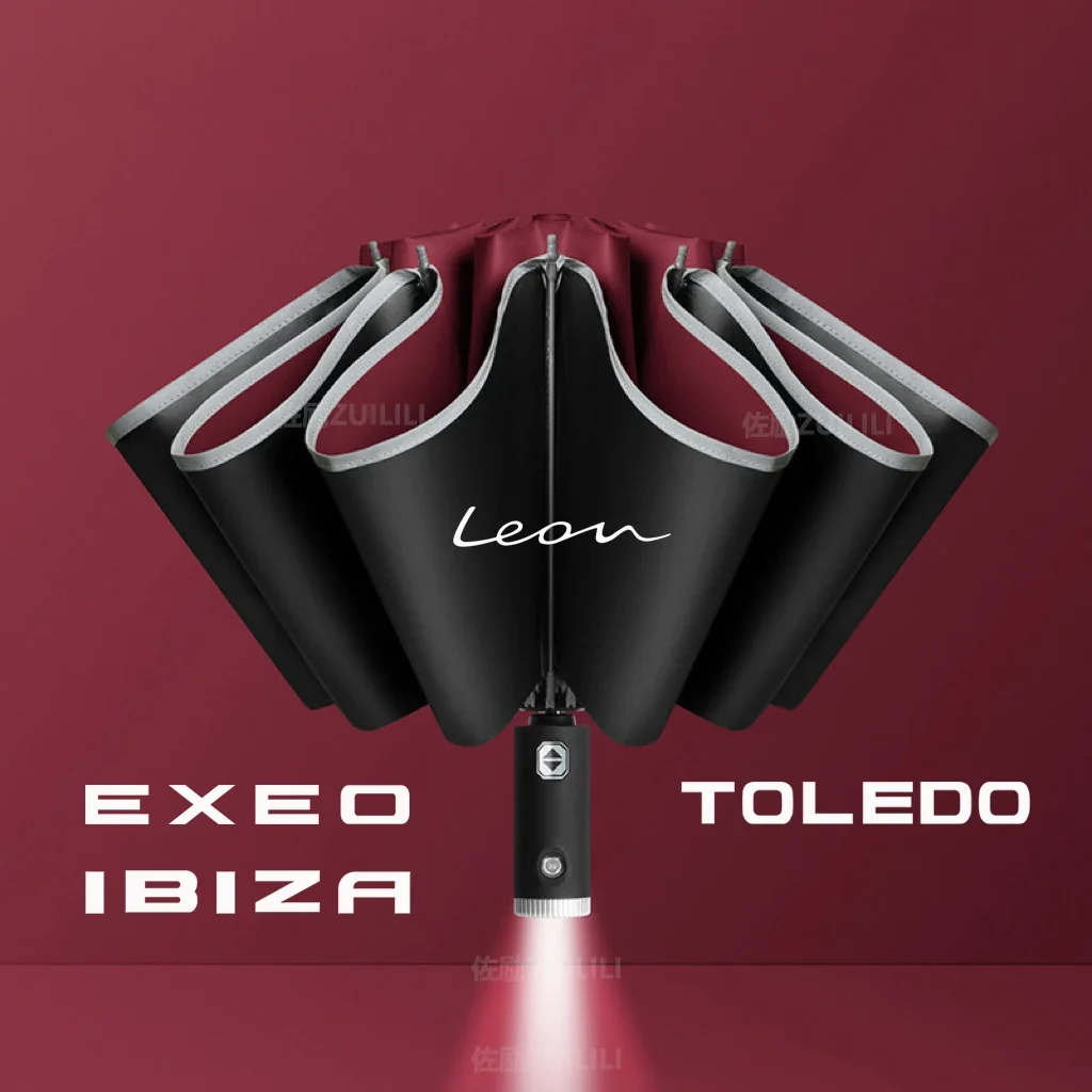 Автоматический светоотражающий зонт для сиденья IBIZA Exeo Toldeo Leon с логотипом на