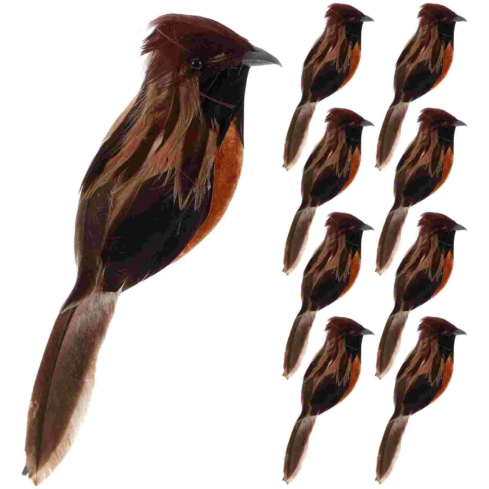 

12 Pcs House Decorations Home Animal Fake Bird Desk Ornament Birds Crafts Props The Lifelike Small Figurine Adornment