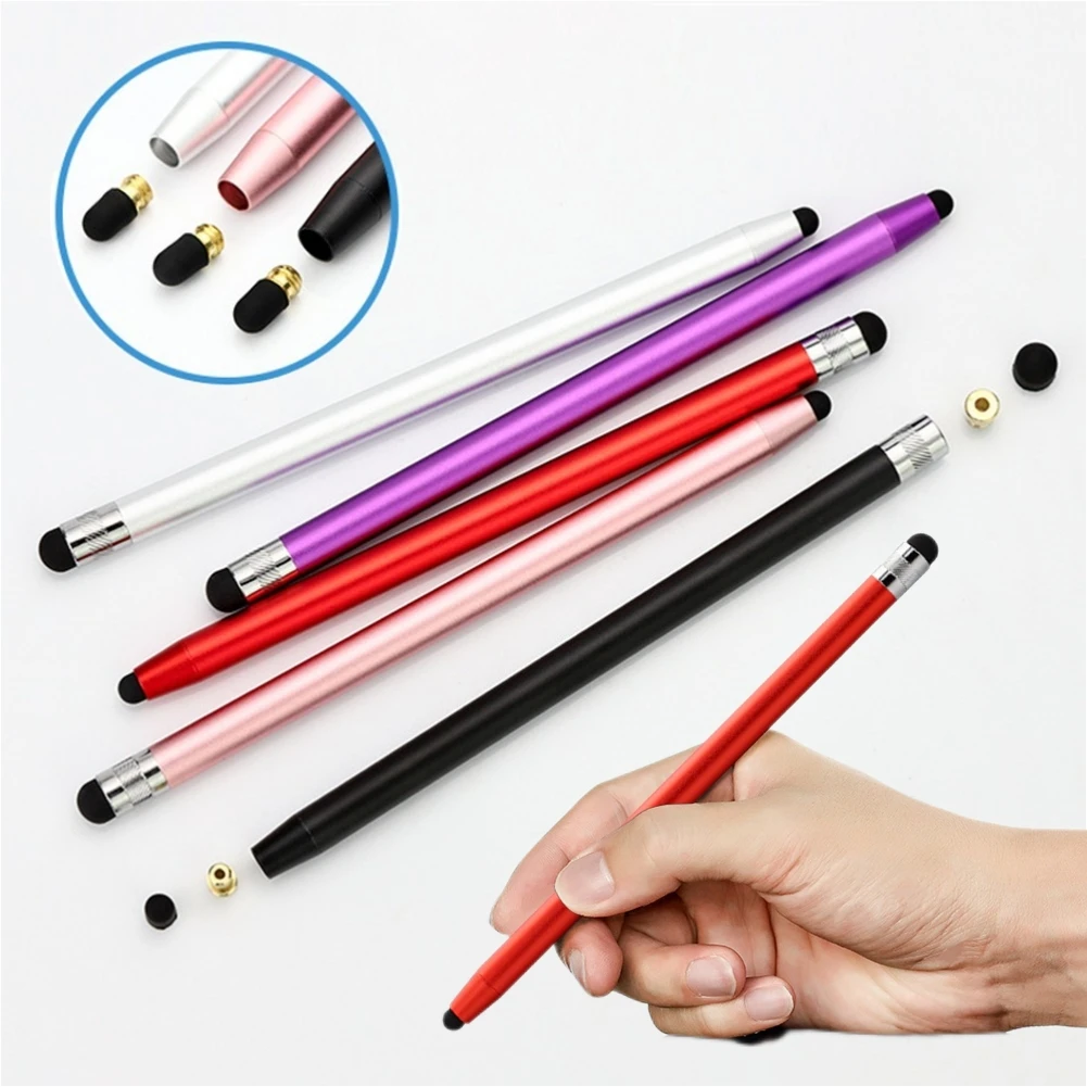 1/2/4pcs Stylus Pen For Touch Screens 2 in 1 Rubber Tips Capacitive Stylus Pencil For Xiaomi Huawei Samsung Andoird Phone Tablet