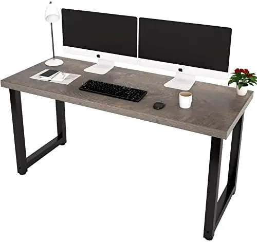 

Big Large Computer Office Desk 1.88" Thickness Desktop (Espresso Gray) Table top Mesas End table for bedroom Small coffee table