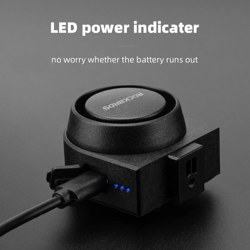 Звонок велосипедный ROCKBROS Аккумуляторный с защитой от кражи IPX5