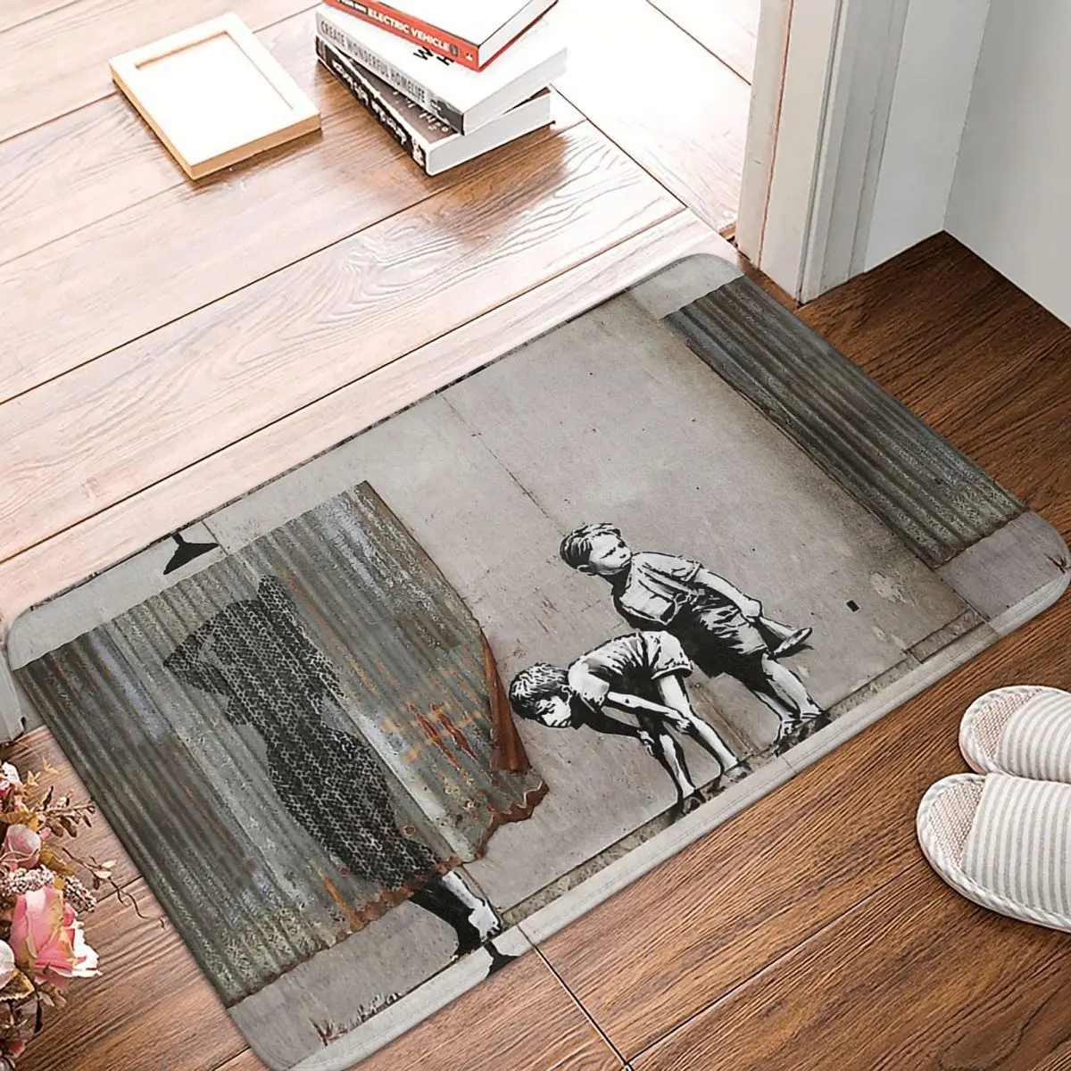 

Banksy Bedroom Mat Shower Peepers Boys Doormat Kitchen Carpet Outdoor Rug Home Decoration