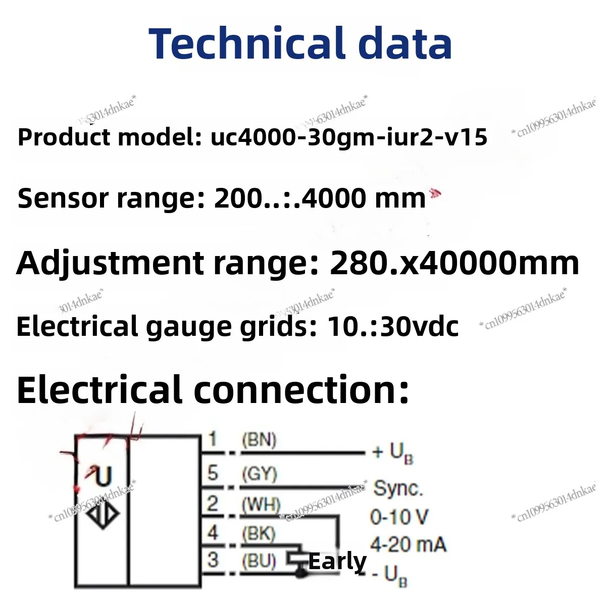 Фото Ультразвуковой датчик UC4000-30GM-IUR2-V15 UC2000-30GM-IUR2-V15 №4