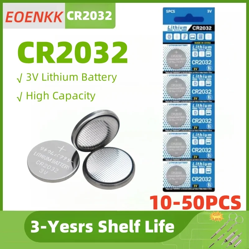 10-50 шт. 200 мАч CR2032 CR 2032 DL2032 ECR2032 литиевая батарея для часов игрушечного