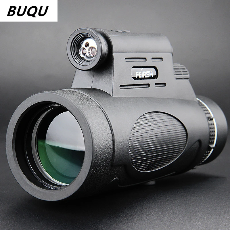 

12X50 Monocular Telescope HD Zoom Monocular Binoculars with Smartphone Holde&Tripod FMC BAK4 Lens Pocket Telescope for Hunting