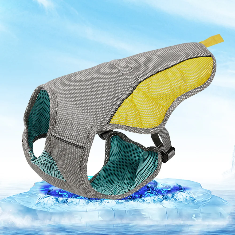 

Охлаждающий Жилет для собак, Воздухопроницаемый Сетчатый светоотражающий жилет, быстросъемная Регулируемая летняя одежда