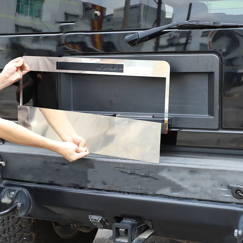 

Stainless steel Car License Plate Frame For Hummer H2 2003-2009 tailgate license plate trim frame Stickers exterior accessories