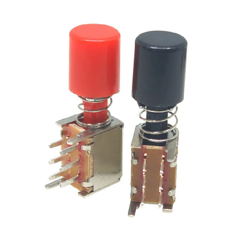 

10 шт., прямоугольный кнопочный переключатель, DPDT SPDT SPST