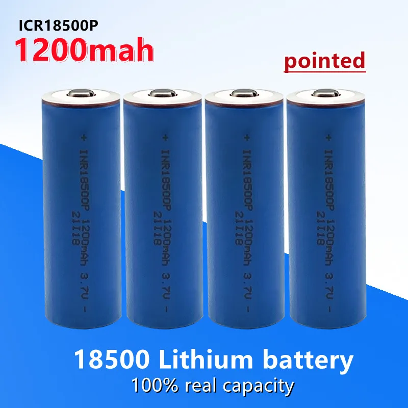 

Новый аккумулятор 18500 3,7 в 1200 мАч с заостренным наконечником, перезаряжаемая ионная батарея, для сильсветильник пышки, специальная светильн...