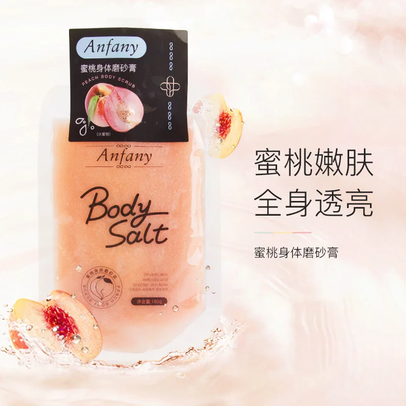 Anfany Peach Body Scrub Deep Cleansing Skin Body Exfoliating Pimple Exfoliating Curry Become Smooth and Tender Free Shipping