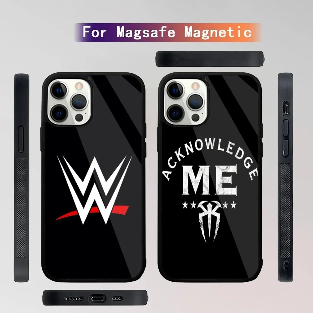 Чехол для телефона WWE The S-Shield iPhone 15 14 13 12 11 Plus Pro Max Mini Magsafe с магнитной беспроводной
