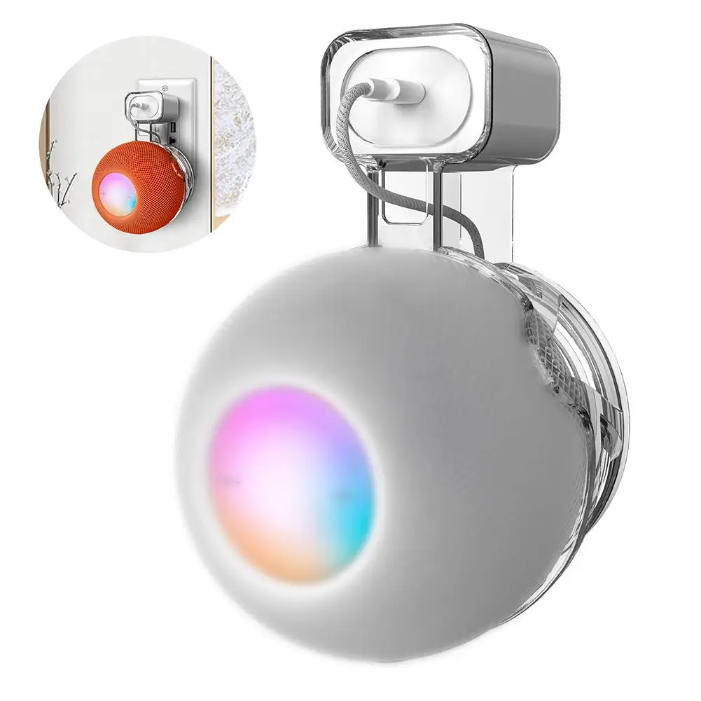 

Wall Mount Stand Hanger Smart speaker Outlet Holder Space Saving Bracket Cable Hanger Holder For Apple Home Pod Mini US Plug