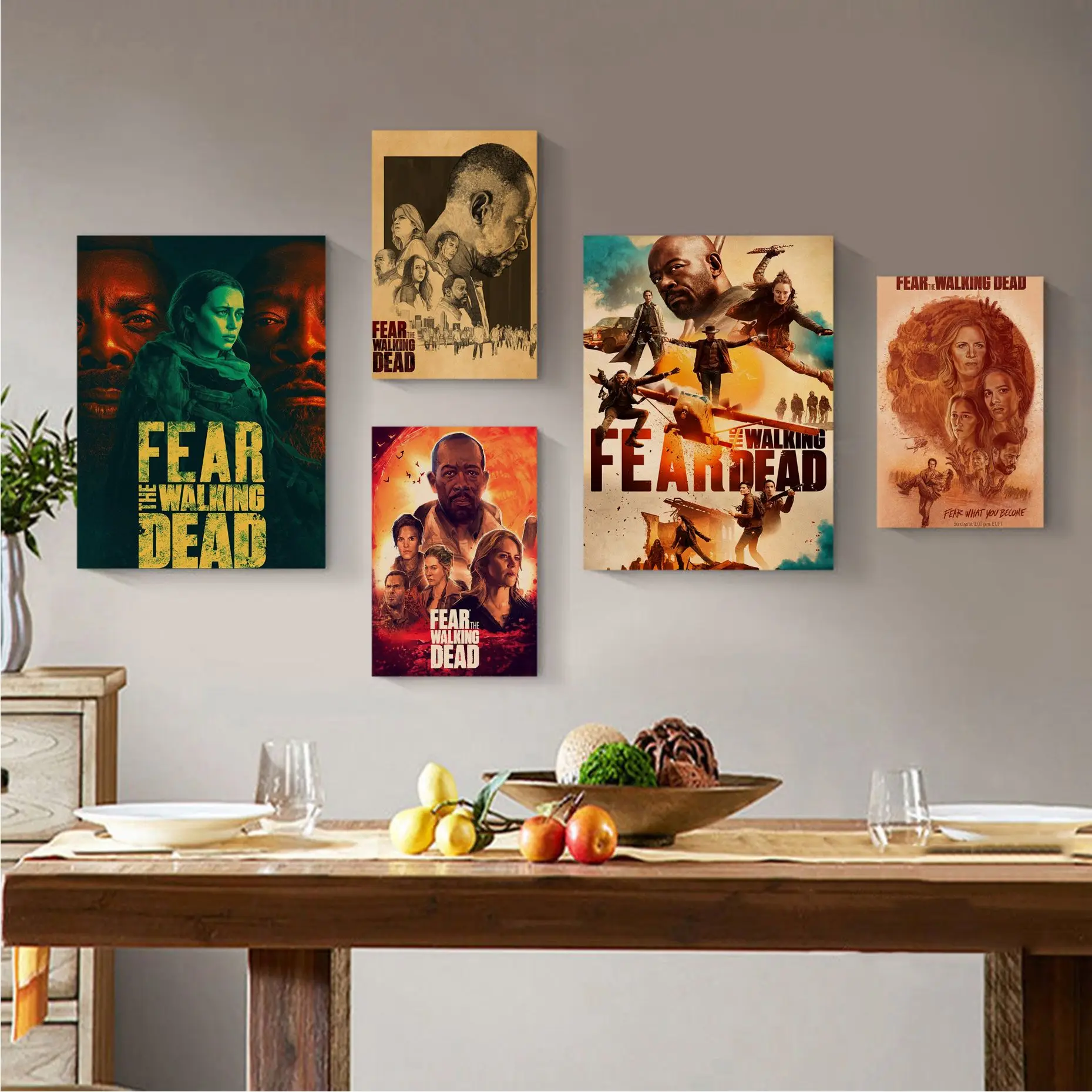 

Tv Show Fear The Walking Dead Good Quality Prints and Posters Kraft Paper Vintage Poster Wall Art Painting Study Nordic decor