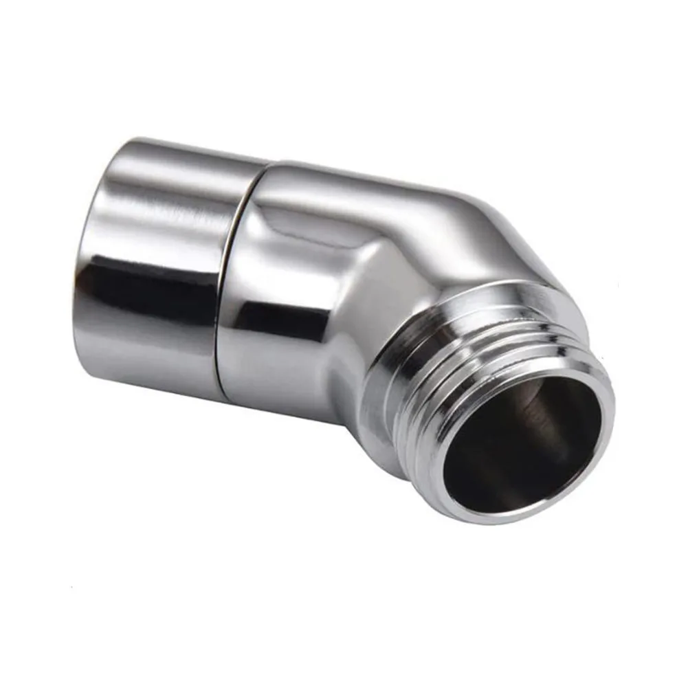

G1/2 Hand Shower Top Spray Elbow Sprinkler Nozzle Adapter Chrome Angle Female Thread And Male Thread 135° Bathroom Accessories