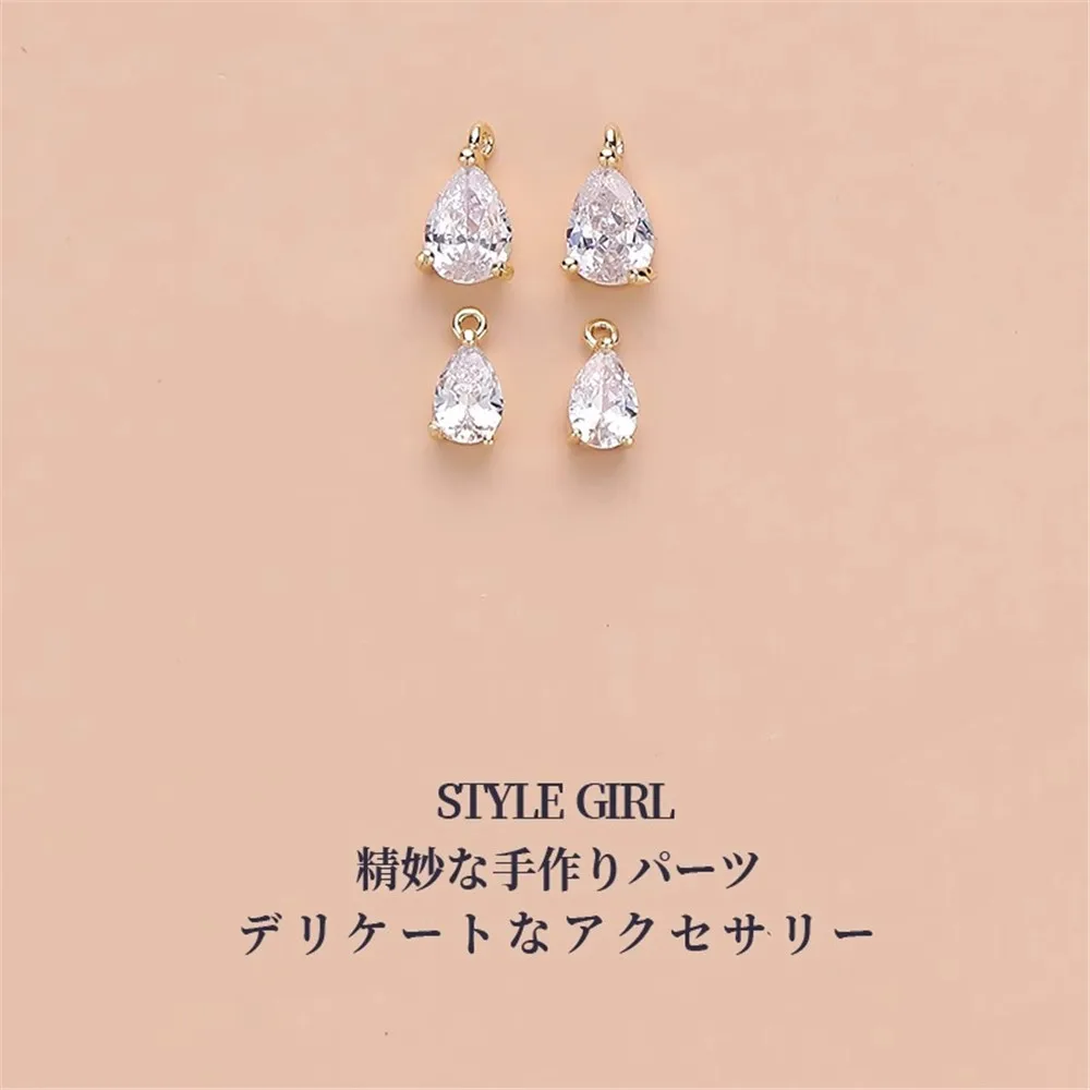 Подвеска в виде капли воды из циркония Маленькая подвеска ручной работы