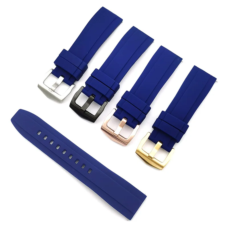 Universal Top-quality Rubber Multicolor 20mm 22mm 24mm sports diving waterproof quick detachable watch strap accessories