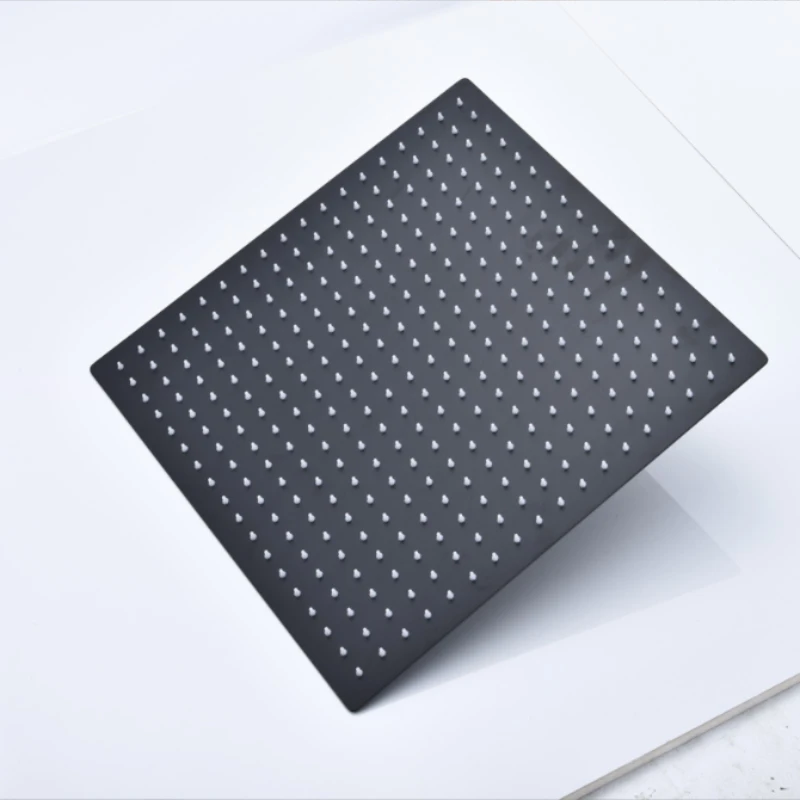 

Насадка для душа из нержавеющей стали, ультратонкая квадратная ультратонкая черная насадка для душа высокого давления, 6-16 дюймов