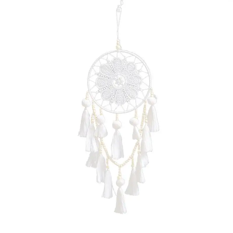 

Handmade White Feathers Dream Catcher Wind Chimes Home Hanging Craft Gift Dreamcatcher Wall Hanging Home Room Decoration