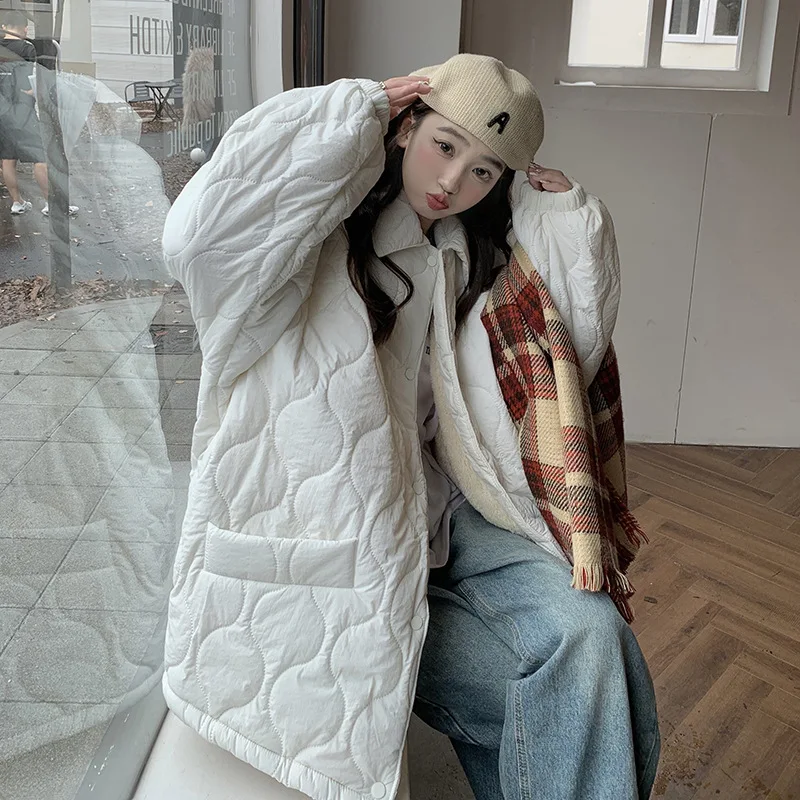 New Pinkycolor Coats Winter Coat for Women Fur Lined Coat Jackets Cotton-padded Jacket Oversize Warm Korean Fashion