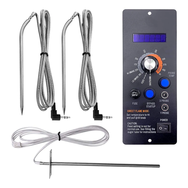 

Barbecue Digital Thermostat Kit With RTD Temperature Sensor And Meat Probes For Camp Chef Wood Pellet Grills Accessories