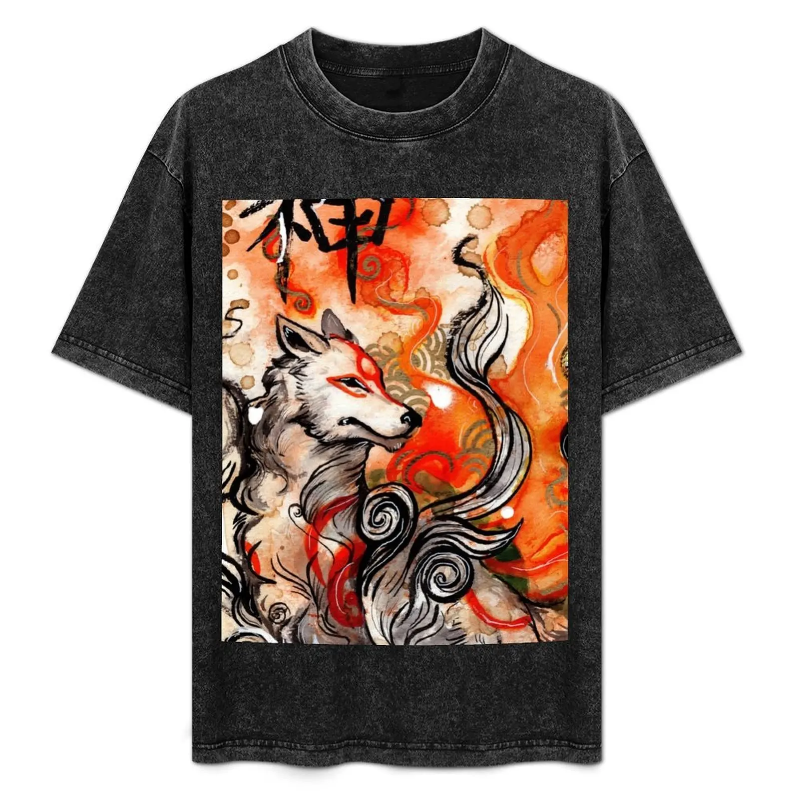 Фото Футболка Okami Amaterasu, летняя футболка больших размеров с короткими рукавами №1