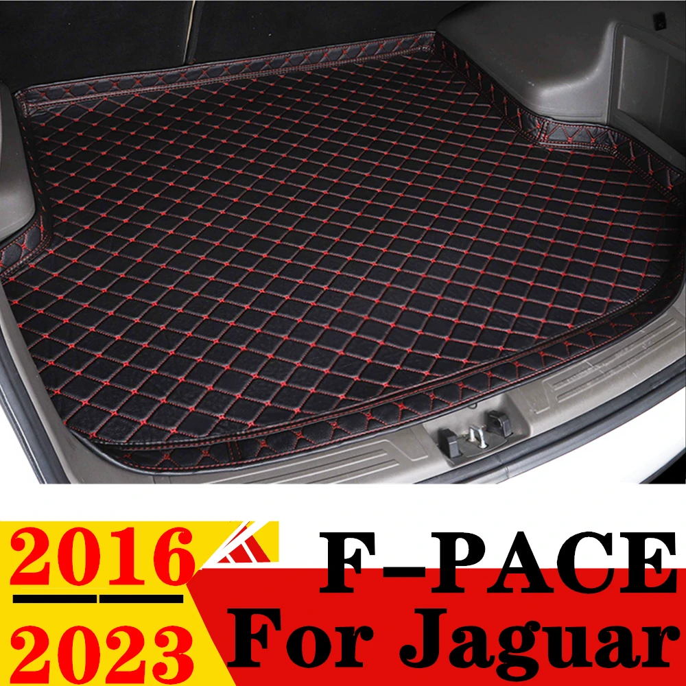 

Автомобильный коврик для багажника Jaguar F-PACE 2016 18-2023, для любой погоды, XPE, высокая сторона, задний Карго, коврик, подкладка, задняя часть багажника, коврик для багажа