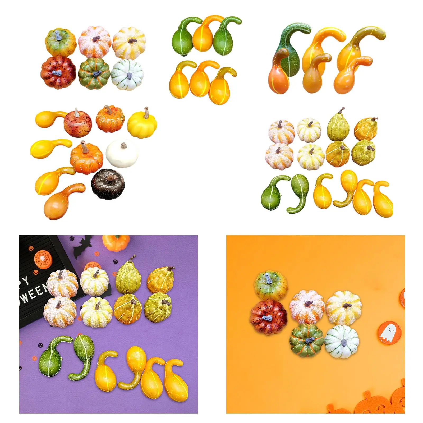 

Small Artificial Pumpkins Autumn Pumpkin Decoration Handmade Assorted Color