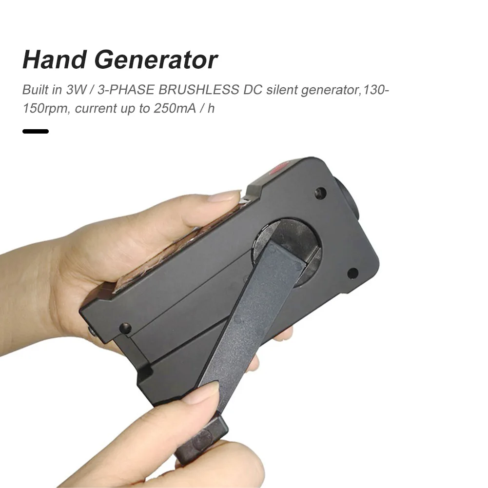 eu version solar power hand cranked generation mobile phone emergency charging prevention disaster outdoor survival radio free global shipping