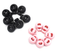 round spring buckle plastic cord stopper locks single hole stopper fastener slider craft cord locks for clothing frosted