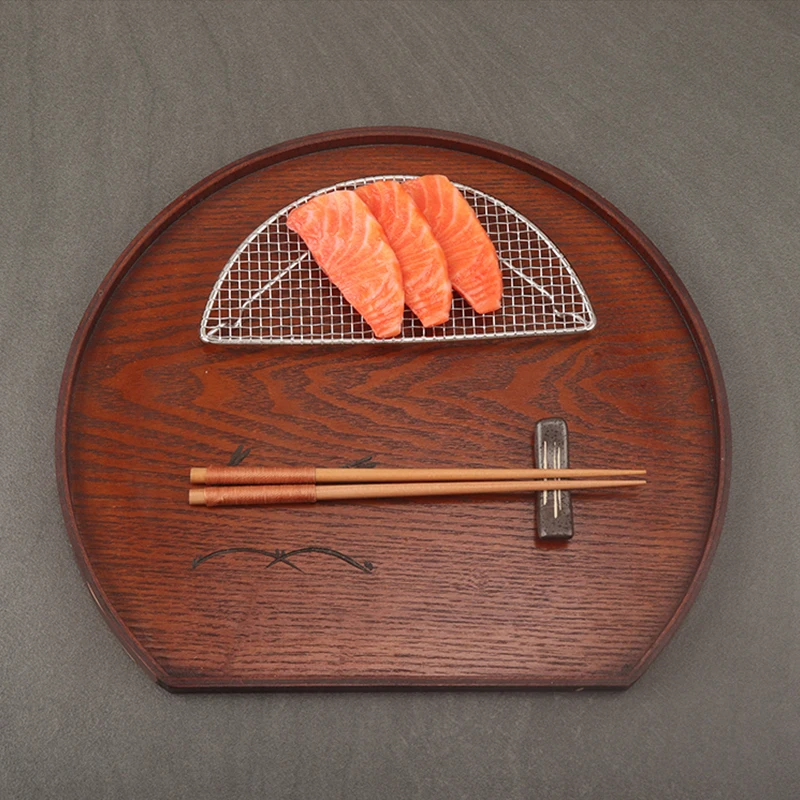 Японская полка из нержавеющей стали для барбекю прямоугольная полукруглая