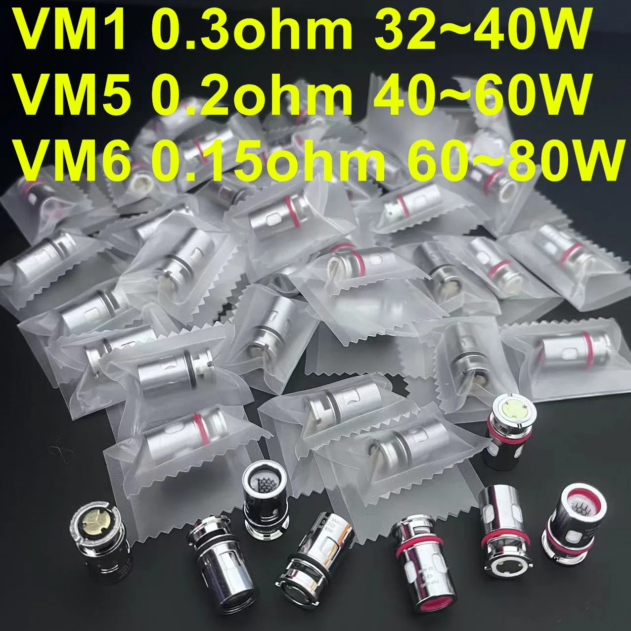 

5 шт. PNP сетчатая катушка для замены VM1 0.3ohm VM5 0.2ohm VM6 0.15ohm катушки для ручных инструментов VINCI Drag X S R